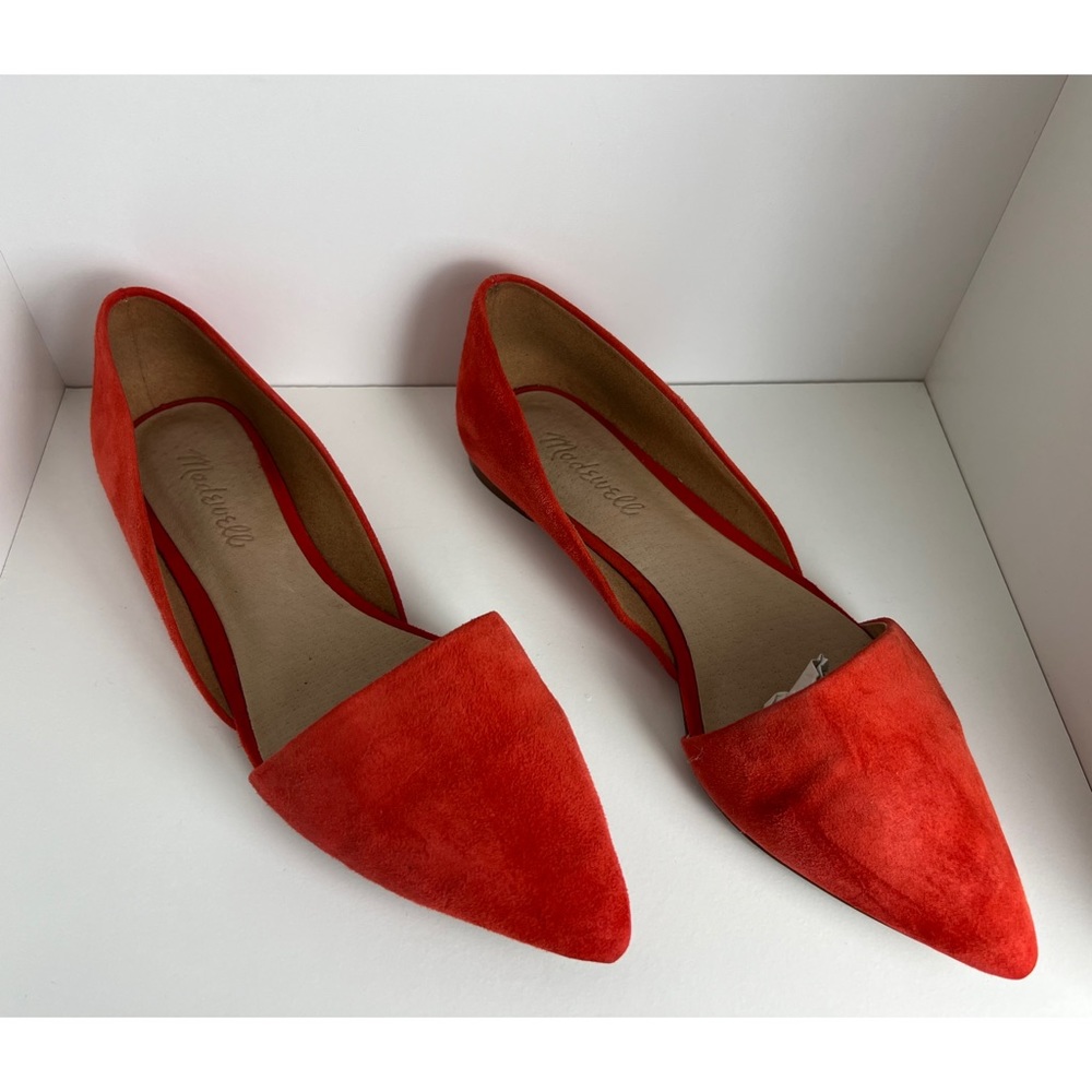 Madewell - Burnt Orange Suede D’Orsay Flats - Women’s 7.5